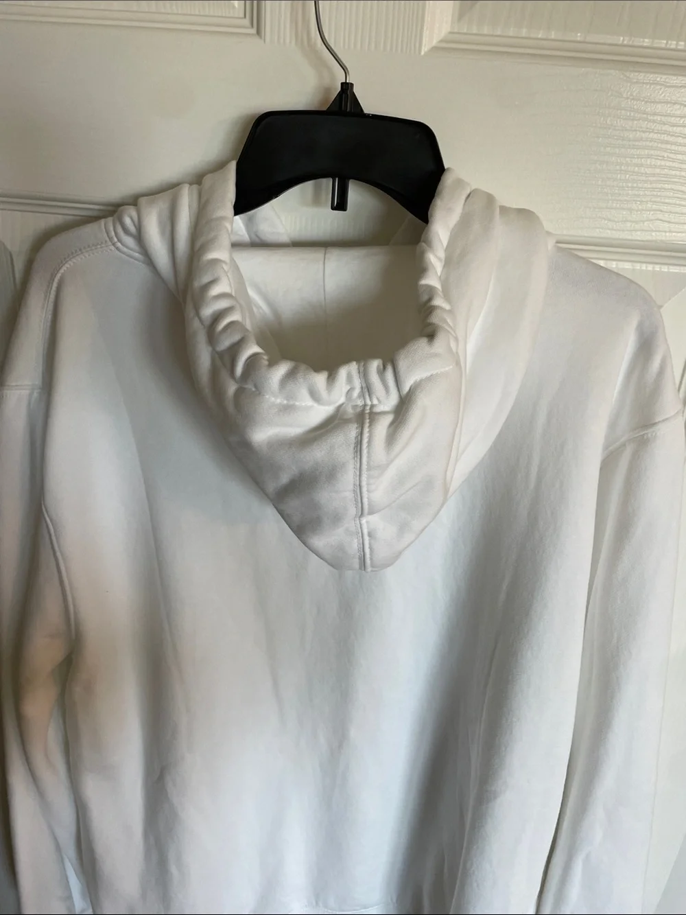 Tommy Hilfiger White Logo Pullover Hoodie with Contrast Drawstrings